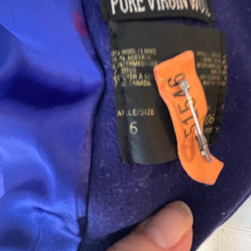 ALFRED SUNG Royal Blue Trench Coat - Picture 4 of 4